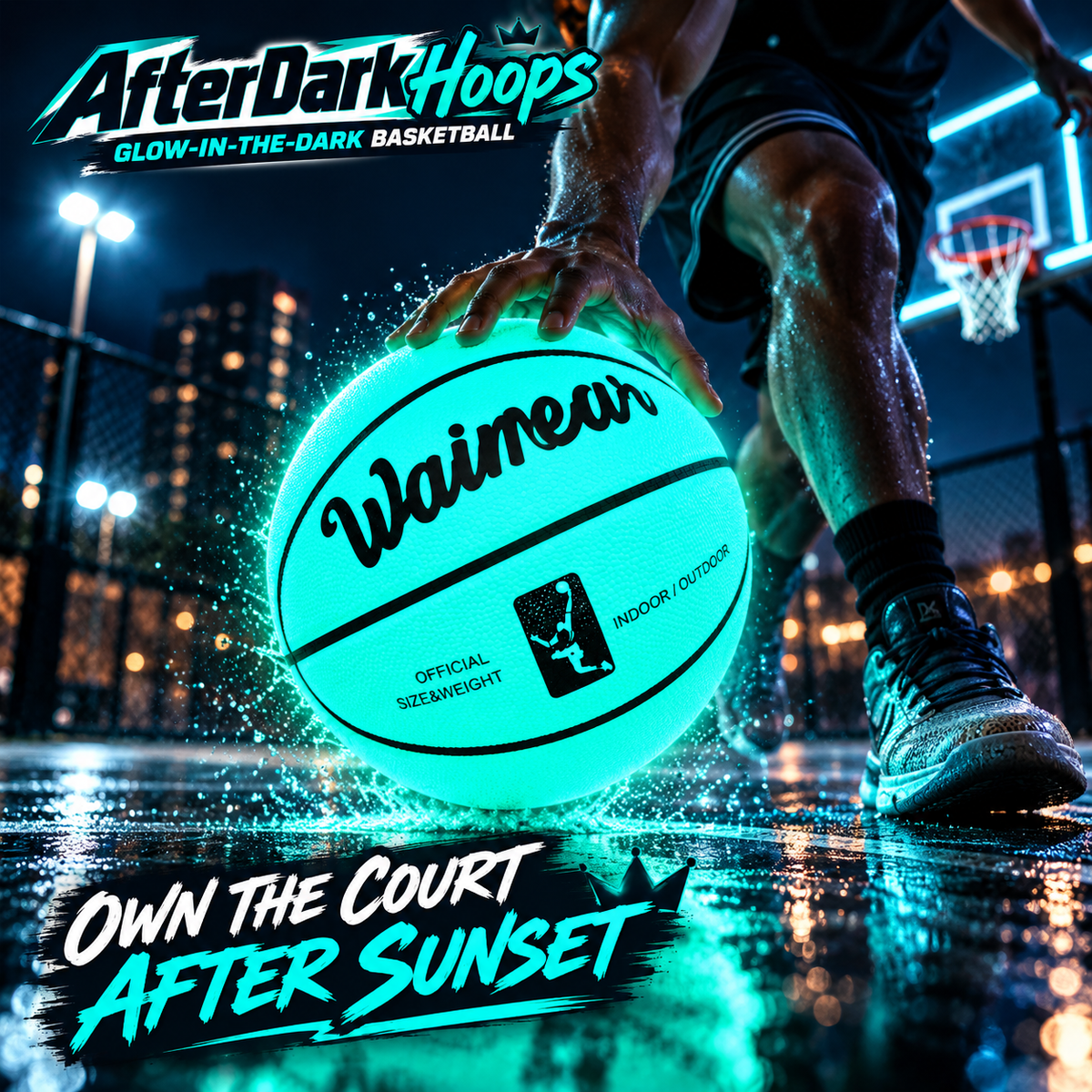 AfterDark Hoops Glow In The Dark Basketball - My Store