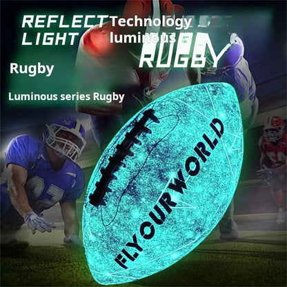 Glow-in-the-Dark American Football - Size 9 & 6 Luminescent Rugby, PU Material, Official Competition & Training Balls For Night - My Store